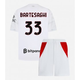 AC Milan Davide Bartesaghi #33 Borta Kläder Barn 2026-27 Kortärmad (+ Korta byxor)